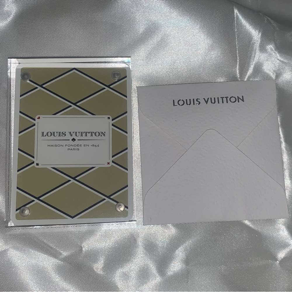 Louis Vuitton Clear Playing Card Holder with Floral Accents